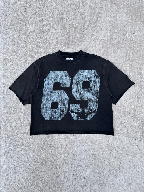 69 Acid wash Black tee