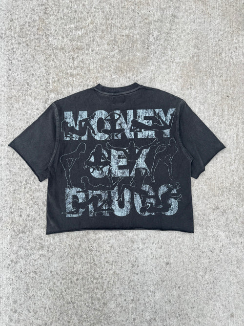 69 Acid wash Black tee
